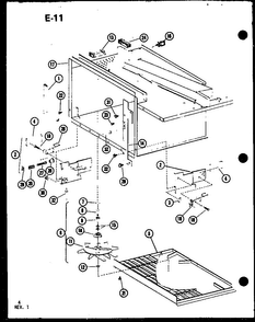 Antenna/hardware Diagram and Parts List for RRL-8TC P75532-1M Amana Microwave
