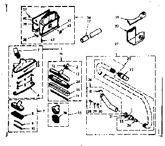 Attachment Parts Diagram and Parts List for 11640590  Kenmore Central Vacuum
