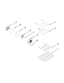 Internal Oven Parts Diagram and Parts List for MET8776BS00  Maytag Range