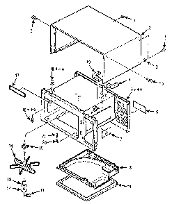Cabinet Parts Diagram and Parts List for 5678821880  Kenmore Microwave