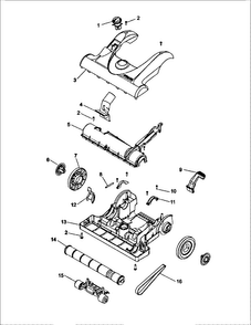 Base Diagram and Parts List for U5179-900  Hoover Upright Vacuum