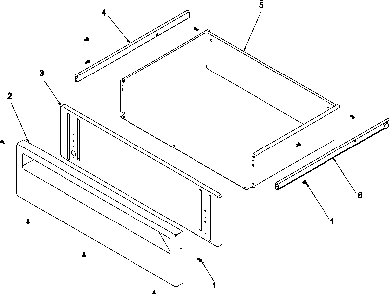 Storage Drawer Diagram and Parts List for ARTC8600E P1143434NE Amana Range