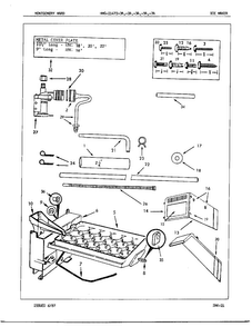Ice Maker Diagram and Parts List for 21472A  Admiral Refrigerator