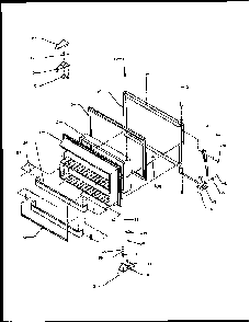 Freezer Door Diagram and Parts List for TH18S3W-P1195301W  Amana Refrigerator