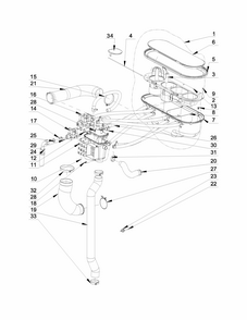 Water Inlet Parts Diagram and Parts List for MXR25PDATS  Maytag Washer