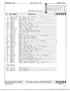 Freezer Door Page 2 Diagram and Parts List for 22894-OA  Admiral Refrigerator