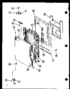 Freezer Door Diagram and Parts List for SLDI25F-P7642103W  Amana Refrigerator