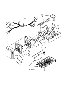 Icemaker Parts Diagram and Parts List for AFI2538AEB4  Amana Refrigerator