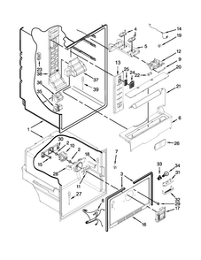 Liner Parts Diagram and Parts List for MFW2055YEW00  Maytag Refrigerator