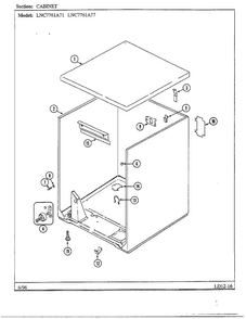 Cabinet Diagram and Parts List for 7761A-71  Norge Dryer