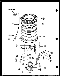 Section 2 Diagram and Parts List for LW3903W P1110506W W Amana Washer