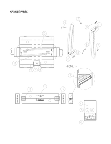 Handle Parts Diagram and Parts List for 11170719911  Kenmore Refrigerator