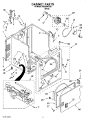CABINET PARTS Diagram and Parts List for MGD5640TQ0  Maytag Dryer