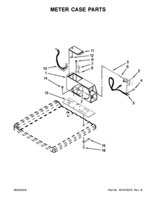 Meter Case Parts Diagram and Parts List for MHN33PDCWW0  Maytag Washer
