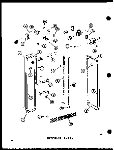 Interior Parts Diagram and Parts List for SRI19C-P73320-54W  Amana Refrigerator