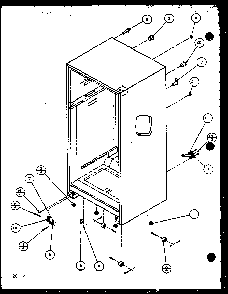Cabinet Diagram and Parts List for TQ20QBW-P1111604WW  Amana Refrigerator