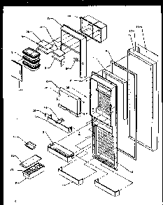 Refrigerator Door Diagram and Parts List for SXD20NPW-P1162505WW  Amana Refrigerator