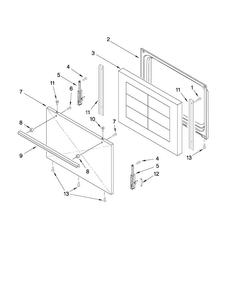Door Parts Diagram and Parts List for AER3311WAW0  Amana Range