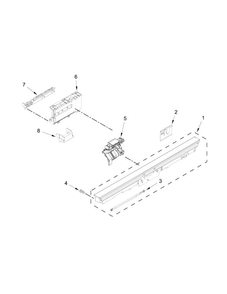 Control Panel And Latch Parts Diagram and Parts List for JDB8500AWY3  Jenn-Air Dishwasher