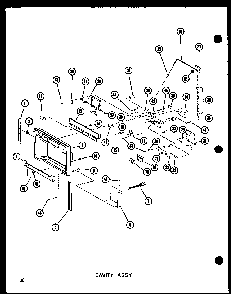 Cavity Assy Diagram and Parts List for SRI519D-P73900-19W  Amana Refrigerator