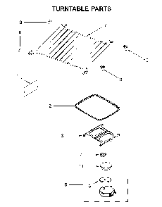 Turntable parts Diagram and Parts List for MMV5220FZ6  Maytag Microwave