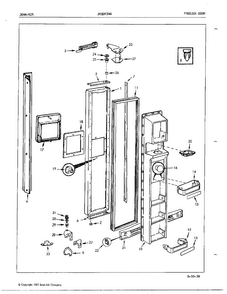 Freezer Door Diagram and Parts List for 24882  Jenn-Air Refrigerator