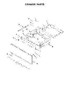 Drawer Parts Diagram and Parts List for 66495223711  Kenmore Range
