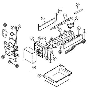 Optional Ice Maker Kit Diagram and Parts List for RB19KA-2AD-BL52A  Magic Chef Refrigerator