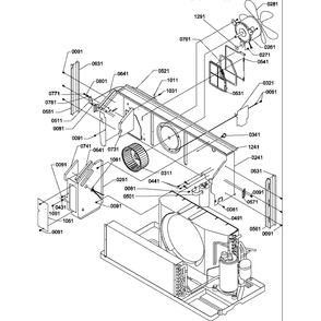 Chassis 2 Diagram and Parts List for PTH123A35AA P1202240R Amana Air Conditioner
