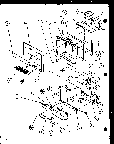 Ice And Water Cavity Diagram and Parts List for SBD20K-P1117701W  Amana Refrigerator