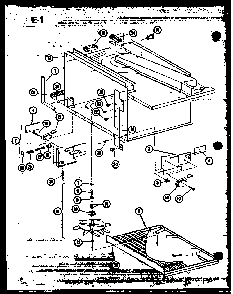 Antenna Assembly Diagram and Parts List for RL6-10 P76382-2M Amana Microwave