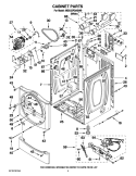 CABINET PARTS Diagram and Parts List for MDG22PDAGW0  Maytag Dryer