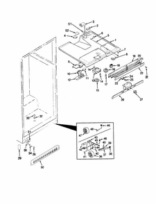 Fresh Food Compartment Diagram and Parts List for RTD23A-9E16A  Maytag Refrigerator