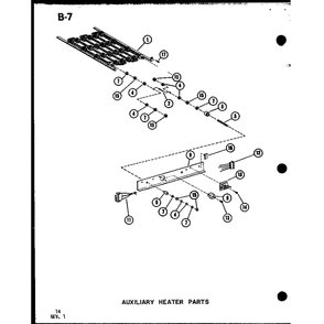 Auxiliary Heater Parts Diagram and Parts List for BBC3610M-B P67346-6C Amana Air Conditioner
