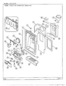Fountain Diagram and Parts List for HMG671580  Admiral Refrigerator