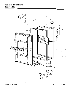 Freezer Door Diagram and Parts List for DF15HS V5ZUL Maytag Refrigerator