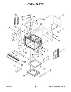 Oven Parts 2 Diagram and Parts List for JMW2427LM00  Maytag Microwave Oven Combo