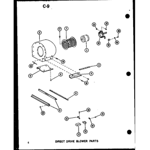 Direct Drive Blower Parts Diagram and Parts List for GCE120DM P96597-6F Amana Furnace