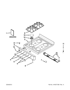 Part Location Diagram of W10533468 Whirlpool LIGHT-IND