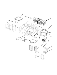 Air Flow Parts Diagram and Parts List for AMV1150VAB4  Amana Microwave