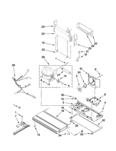 Unit Parts Diagram and Parts List for AFB2234WEW3  Amana Refrigerator