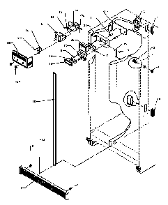 Refrigerator/freezer Controls And Cabinet Parts Diagram and Parts List for SS22NBW-P1162706WW  Amana Refrigerator