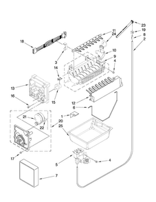Icemaker Parts Diagram and Parts List for JFC2290VPY2  Jenn-Air Refrigerator
