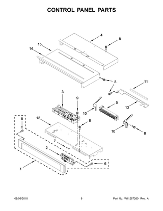 Control Panel Parts Diagram and Parts List for MEW9527FZ03  Maytag Wall Oven