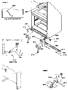 Insulation And Roller Assembly Diagram and Parts List for 67275-P1311001WE  Amana Refrigerator