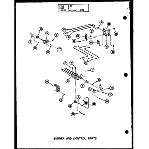 Burner And Control Parts 2 Diagram and Parts List for GH-105E-3 P96324-9F Amana Furnace