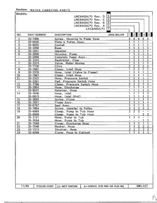 Water Carrying Parts Page 2 Diagram and Parts List for 6443A  Norge Washer