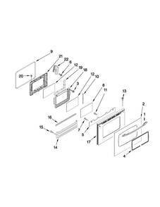 Lower Door Parts Diagram and Parts List for MGR6751BDS19  Maytag Range