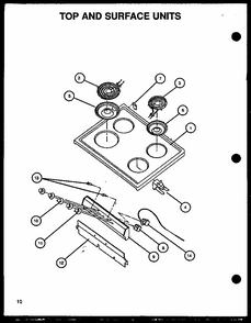 Top And Surface Units Diagram and Parts List for GBE22AA5CEML P1137956NL Amana Range