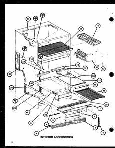 Interior Accessories (trg18sph/p7711028w) (trg18sph/p7711029w) (tr18h/p7711033w) Diagram and Parts List for TMI20SPH-P7711031W  Amana Refrigerator